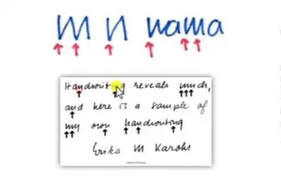 One of the characteristics of analytical thinker in their handwriting