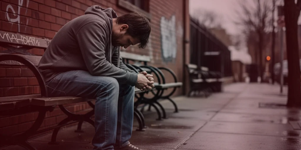 Illustration of a pessimistic person