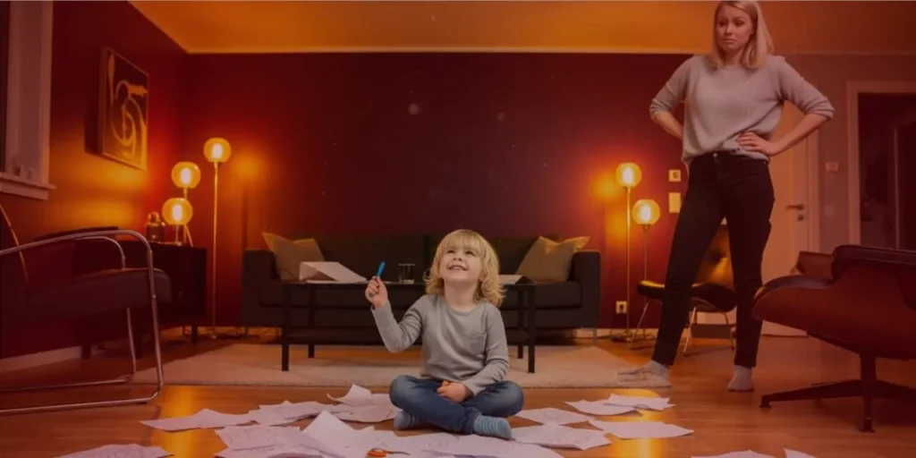 Ilustration of a mother with a child