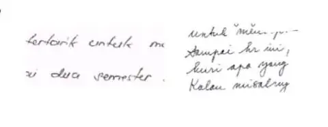 Font Slant to the Right