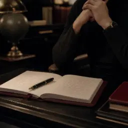 Reflective desk scene illustrating handwriting analysis for self-awareness during a period of stress