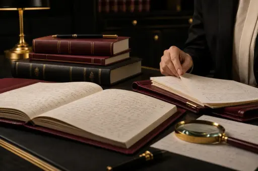 Professional study desk illustrating how to learn handwriting analysis through structured study