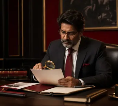 HR professional reviewing a handwritten sample in an ethical handwriting analysis recruitment setting